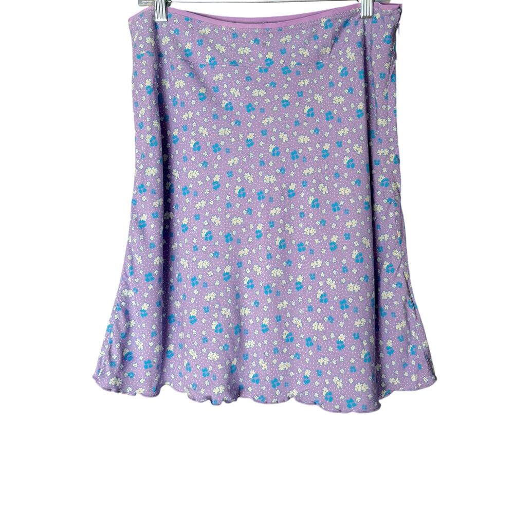 Free people IRL Floral Mini Slip Skirt Women’s 10 Ice Combo NEW - Picture 2 of 7